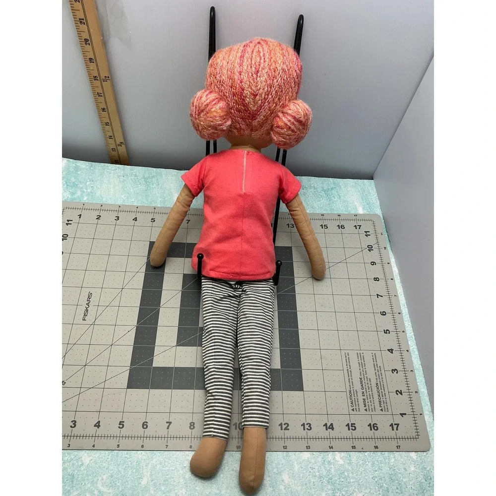 Pillowfort The Composer Doll Pink Yarn Hair Plush Decorative Pillow 21.5 inch